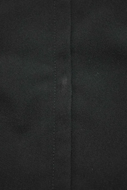 Black viscose-blend square-neck sheath dress