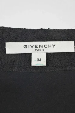 Black viscose-blend zebra burnout velvet and lace zip-front mini skirt