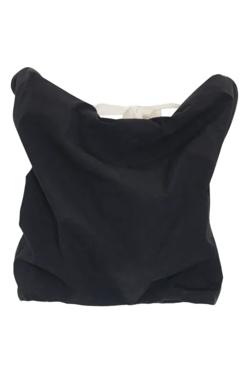 Black wired Tacy bustier top with elasticated mid-back velcro strap