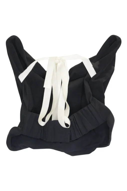 Black wired Tacy bustier top with elasticated mid-back velcro strap