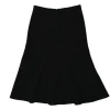 Black wool pull-on mini circle skirt