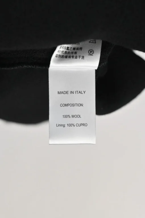 Black wool pull-on mini circle skirt