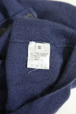 Blue cashmere and silk-blend knit V-neck cardigan