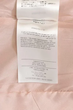 Blush cotton-blend collared cape shift dress with darted bodice and keyhole back