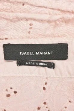 Blush pink cotton-blend broderie anglaise tiered ruffle mini-skirt