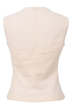 Blush wool-angora blend pullover crewneck tank top