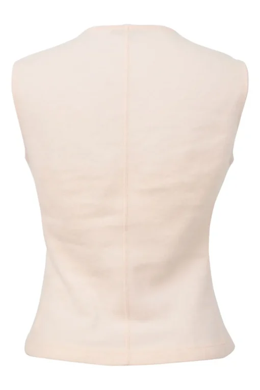 Blush wool-angora blend pullover crewneck tank top