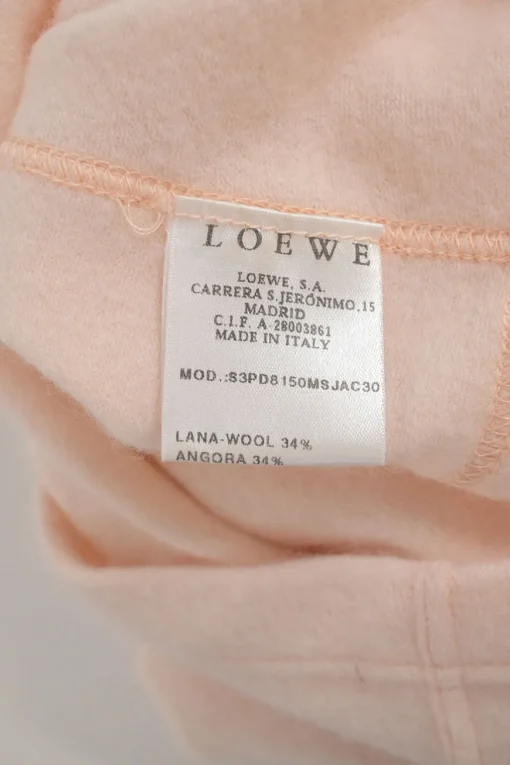 Blush wool-angora blend pullover crewneck tank top