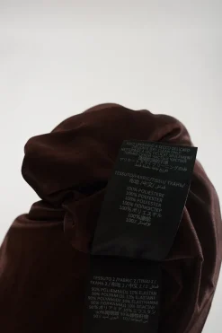 Brown polyester satin and polyamide lace mixed-media illusion cutout cup plissé slip dress