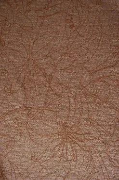 Brown print long-sleeved sheer top