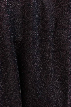 Brown shimmery pleated mini skirt