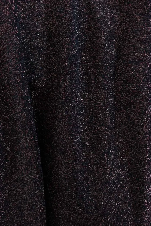 Brown shimmery pleated mini skirt