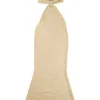 Camel cotton-blend Serita knit maxi dress with cutout sides and scooped open back