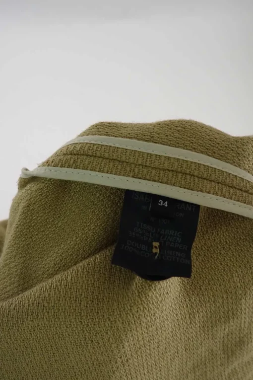 Camel linen-blend shawl collar longline tailored waistcoat