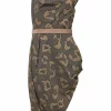 Camel metallic viscose-blend abstract leopard jacquard cowl-draped sheath dress