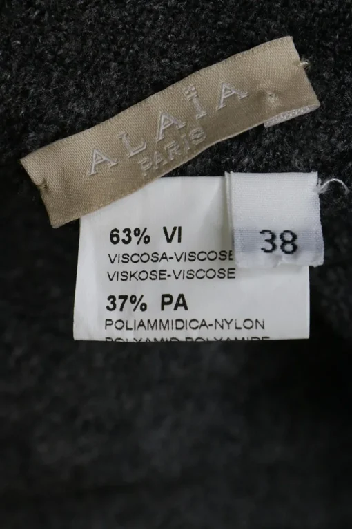 Charcoal and black viscose-blend intarsia fleece zip-up skater mini dress featuring leopard motif