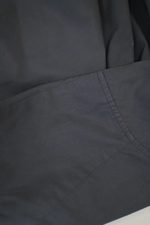 Charcoal cotton button-front classic collar shirt