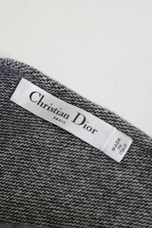 Charcoal paneled wool tweed plunge pinafore mini A-line dress