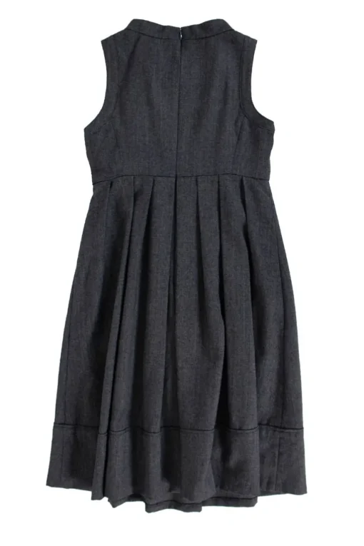 Charcoal sleeveless pleated mini dress