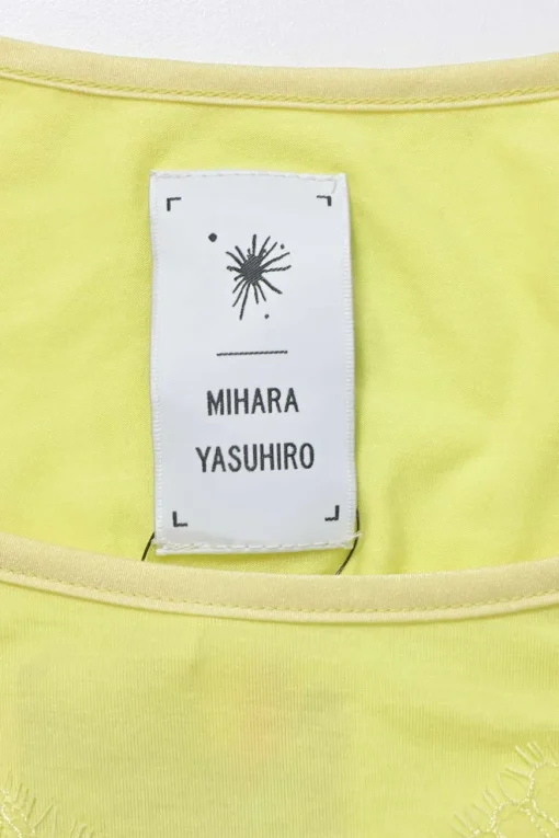 Chartreuse lace-trimmed Tencel-blend jersey knit slip dress with tuck-pleat hip detail
