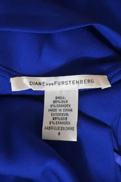 Cobalt blue draped silk-blend Grecian halter-neck shift dress