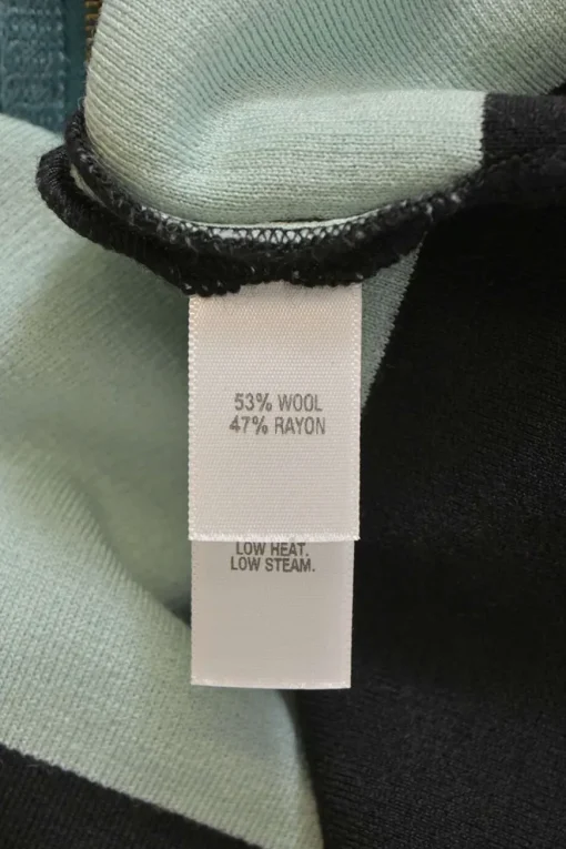 Colour-block wool and rayon-blend jersey knit tunic top with dolman sleeves and zipper detailing