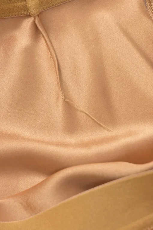 Copper triacetate-blend satin slip skirt with elasticated waistband