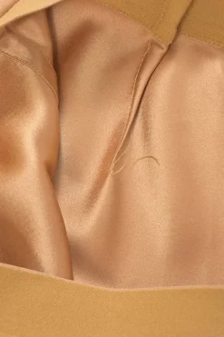 Copper triacetate-blend satin slip skirt with elasticated waistband