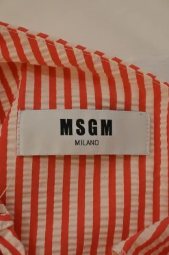 Coral bias-cut striped polyamide-blend seersucker draped shift sack dress with adjustable self-tie straps
