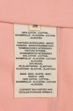 Coral pink cotton mini skirt