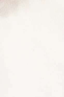 Cream and black screen-printed French terry logo hoodie