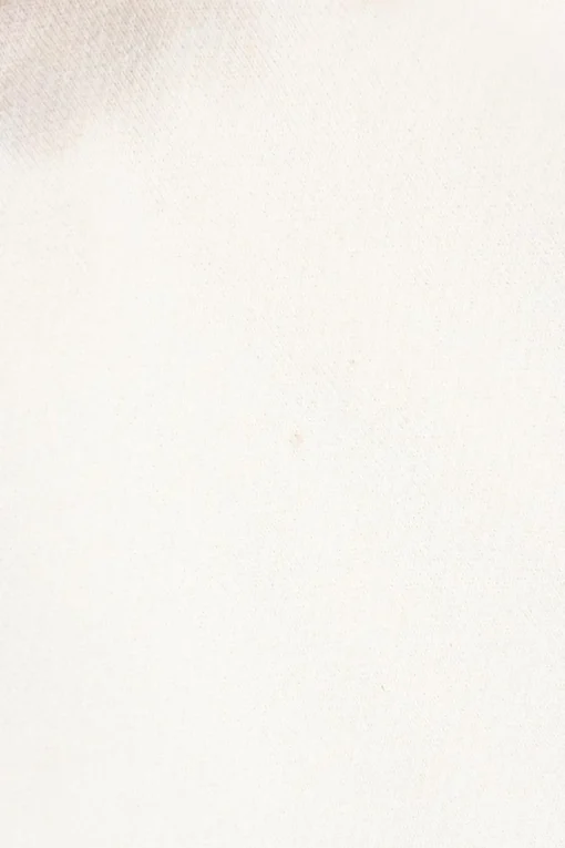Cream and black screen-printed French terry logo hoodie