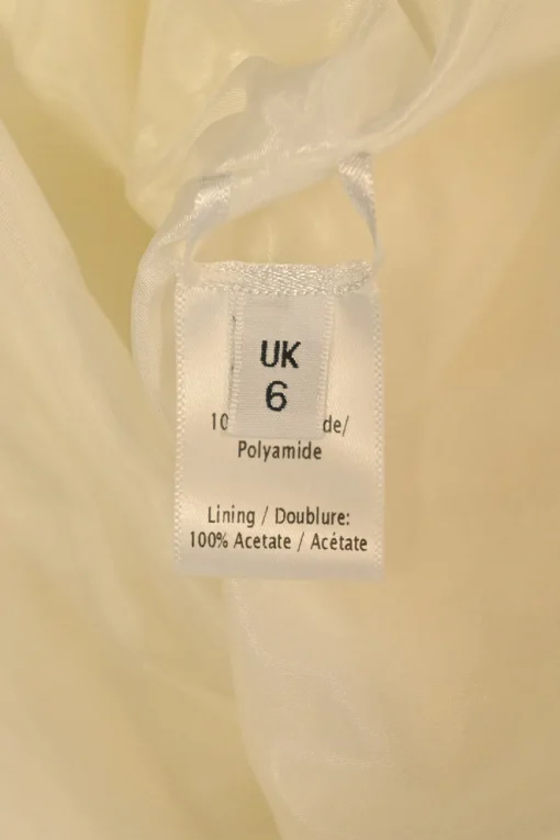 Cream ripstop polyamide cold-shoulder swing-style blouse