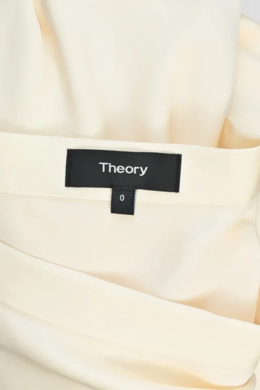 Cream silk-blend pull-on midi slip skirt with lettuce hem