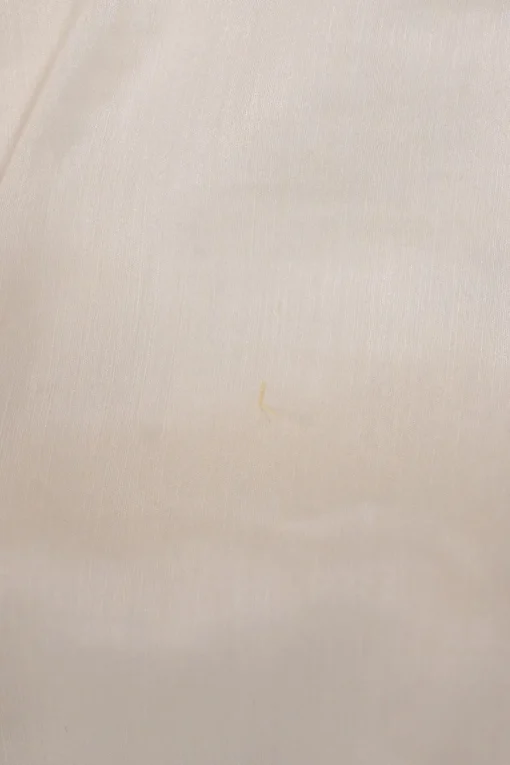 Ecru silk-linen blend Campase point collar cold-shoulder flounce shirt dress with contrasting topstitching details