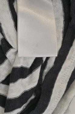 Farhi black two-tone striped jersey knit dolman sleeve pullover slouchy top