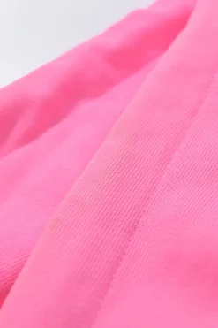 Fluo pink French terry Big Logo All Over hoodie
