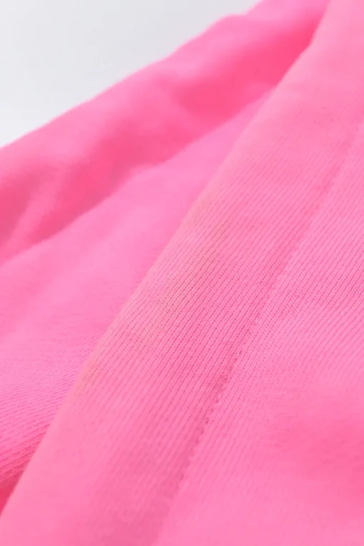 Fluo pink French terry Big Logo All Over hoodie