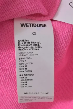 Fluo pink French terry Big Logo All Over hoodie