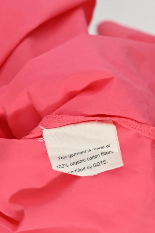 Fuchsia cotton poplin Melody oversized classic collar button-front shirt with chest patch pocket