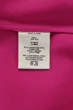 Fuchsia silk pullover tank top
