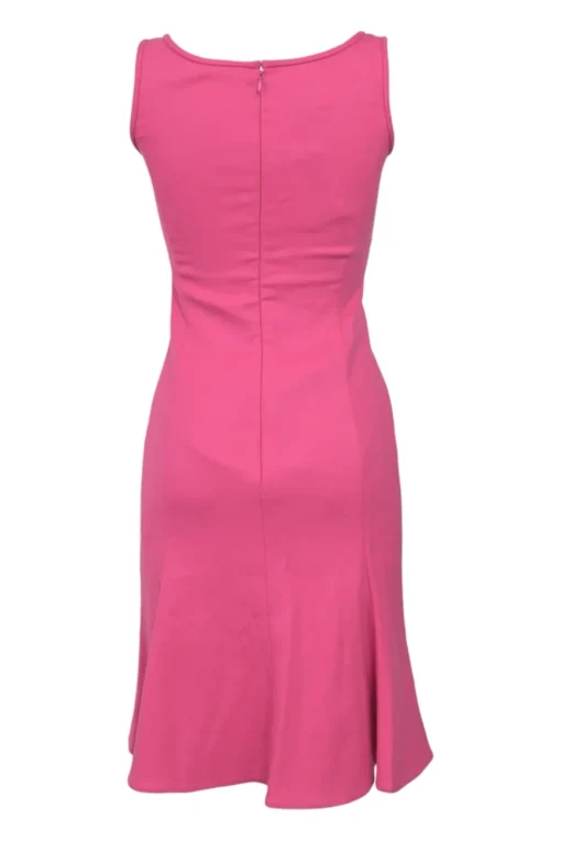 Fuchsia wool-blend sleeveless A-line mini dress