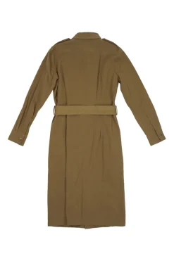 Ghurka cotton-blend classic collar button front belted safari-style shirt dress
