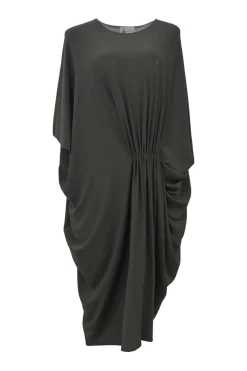 Ghurka draped acetate-blend caps sleeve tunic shift