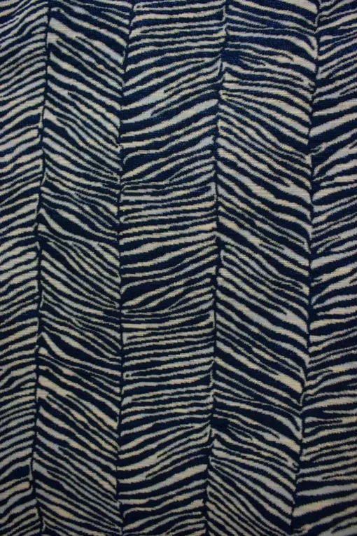 Golden black zebra pattern balloon sleeve boat neck dress