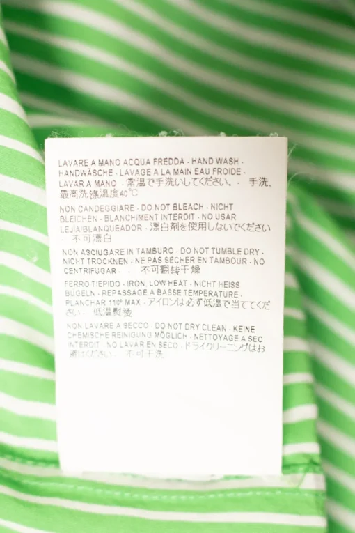 Green and blue stripes oversized double front back shirt