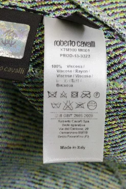 Green and plum viscose python jacquard knit pullover tank dress with keyhole back