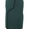 Green embossed neoprene pull-on automotive mat apron midi skirt