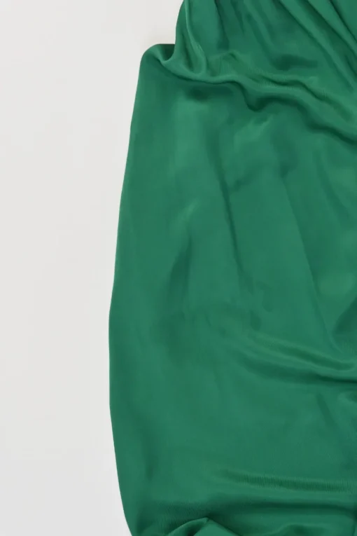 Green paneled viscose and painterly bird print pull-on A-line midi circle skirt