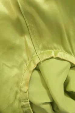 Green silk halter neck sleeveless blouse
